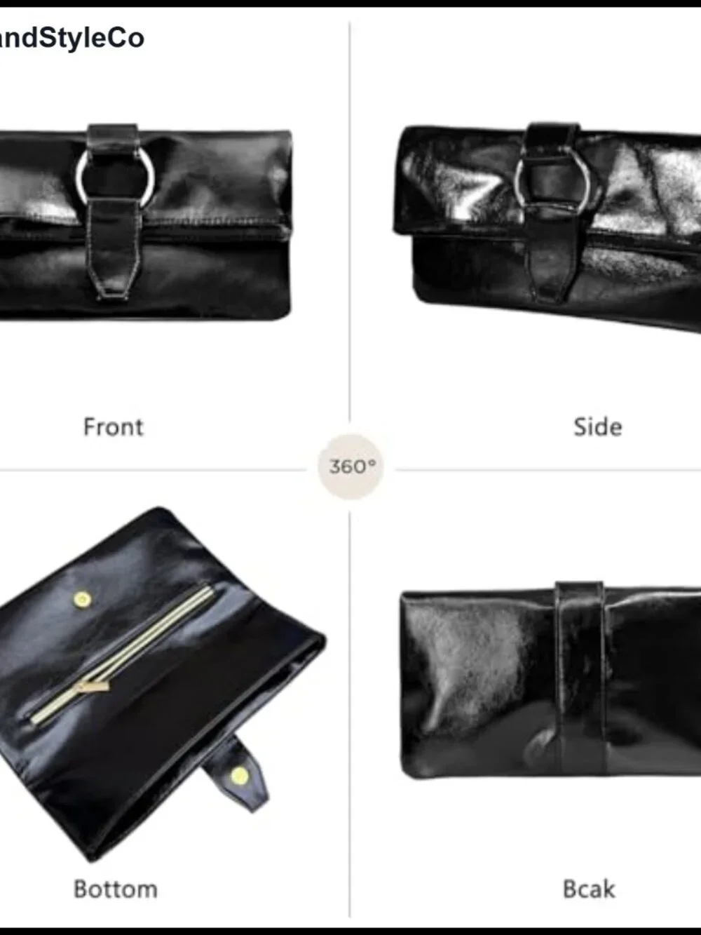 Evening Clutch Bag for Women, Sequin/Patent Leather/Woven PU Leather with Metal
